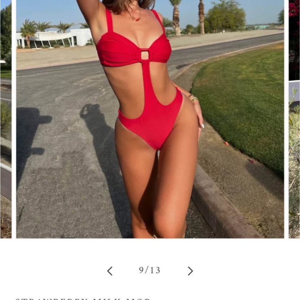 Strawberry Milk Mob Red Bikini